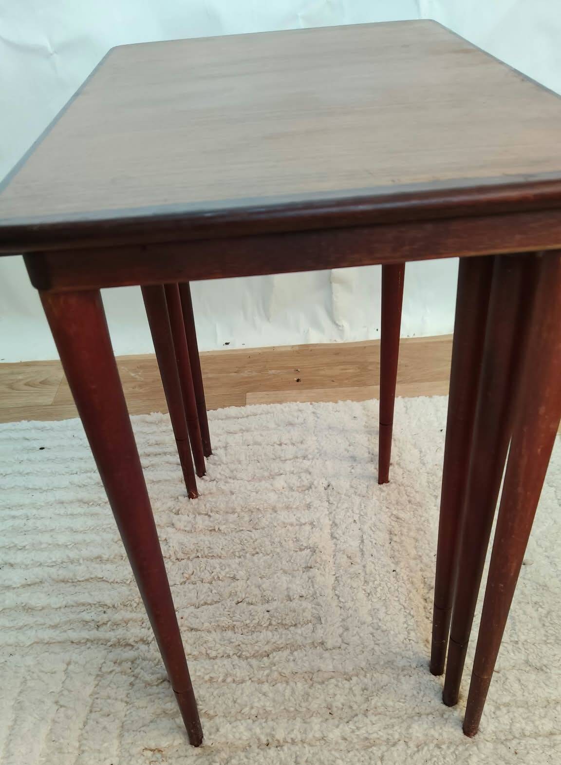 Vintage Danish nesting tables in teak.