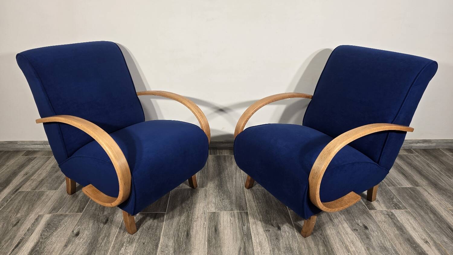 Chaises longues de Jindrich Halabala, années 1940, ensemble de 2