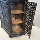 Antique decorative fireplace insert ornate cast iron black 1900s French style