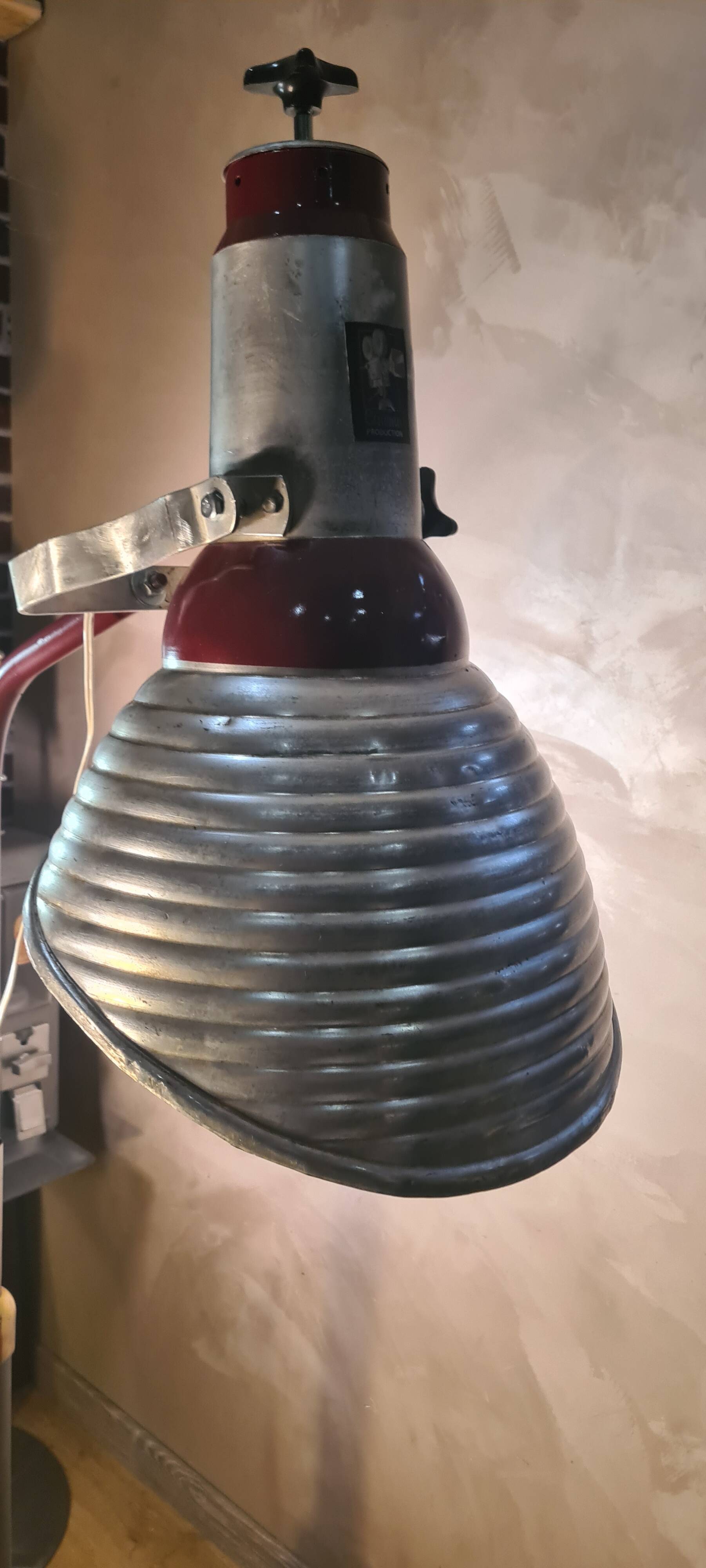 1940 rare style floor lamp projector feet on casters solid aluminum 180x110x70