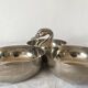 Silver-plated duck serving dish