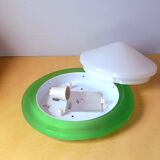 Glass and opaline wall light, 1970.