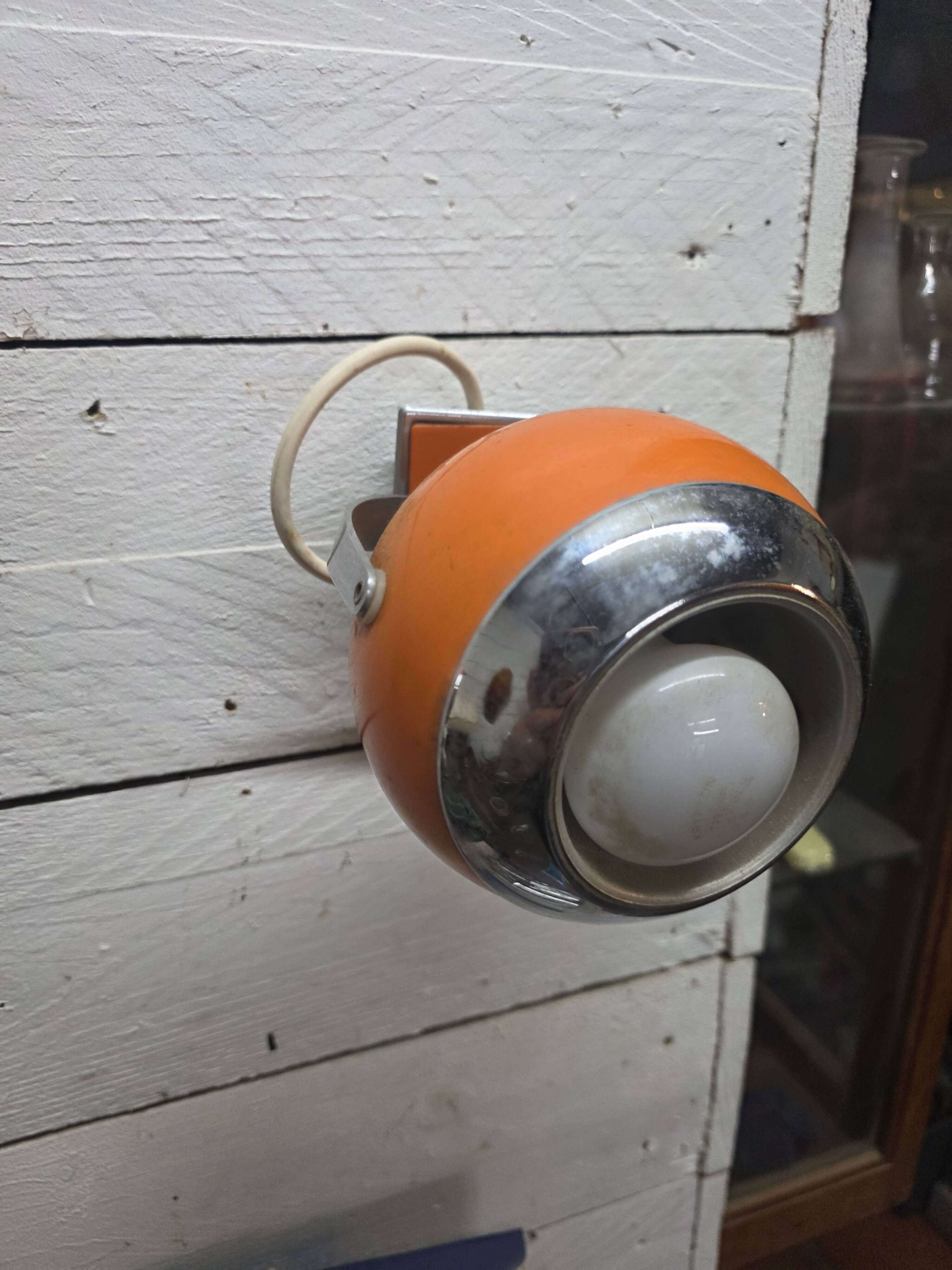 Pair of vintage 70s eyeball wall lights.