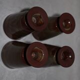 Set of 4 mazagrans in enamelled sandstone