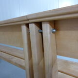 Modernist solid beech wooden pew 1960’s