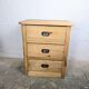 Small workshop cabinet with 3 pine drawers.
