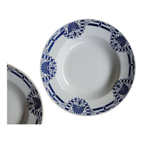 Set of 3 hollow plates Orchies Moulin des Loups Palmes