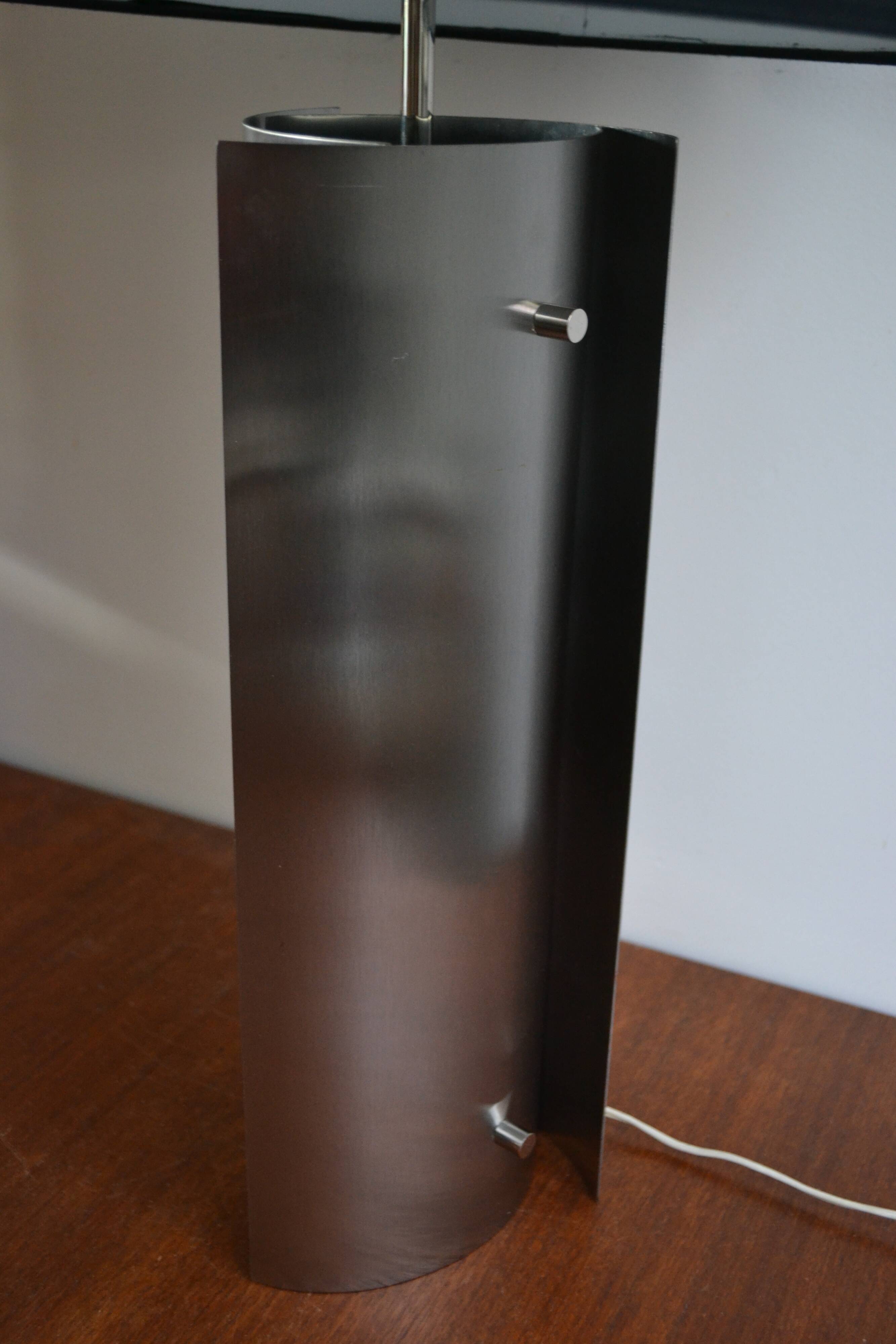 Lampe vintage inox des années 60 70