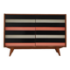 U-453 pink chest of drawers with 8 drawers by Jiri Jiroutek for Interier Praha 1960