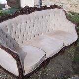 Banquette 3 places style Baroque Rococo