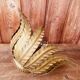 Vintage gold metal flower wall light or ceiling light.