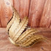 Vintage gold metal flower wall light or ceiling light.