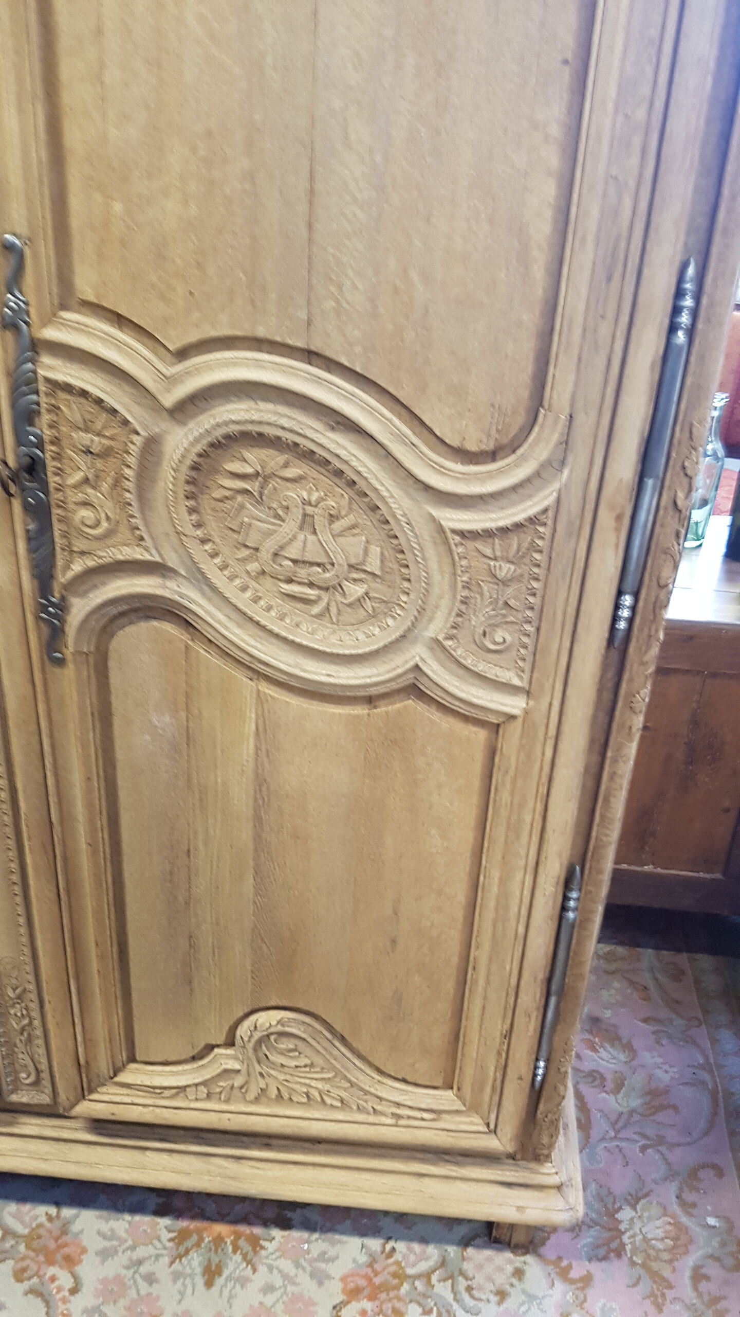 Old Norman wardrobe stripped