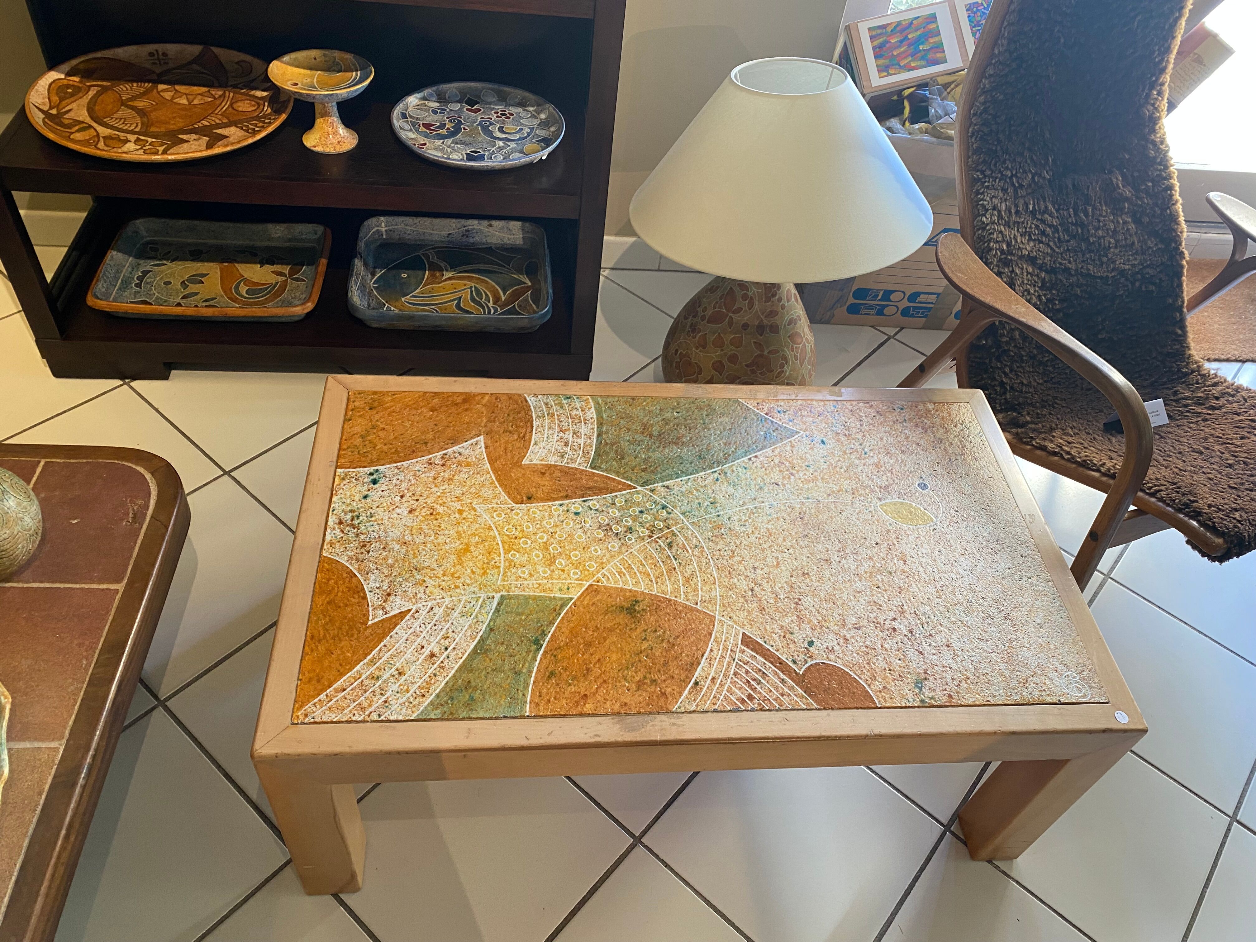 Ceramic coffee table Bernard Buffat