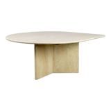 Table basse en forme de goutte en travertin, années 1990
