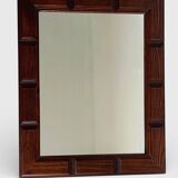 Mid-Century Spanish Oak Wall Mirror– Castilian Style, 1950s