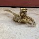 Pair of hand candlesticks / bronze candle holders
