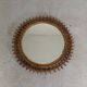 Round vintage mirror with bamboo edge