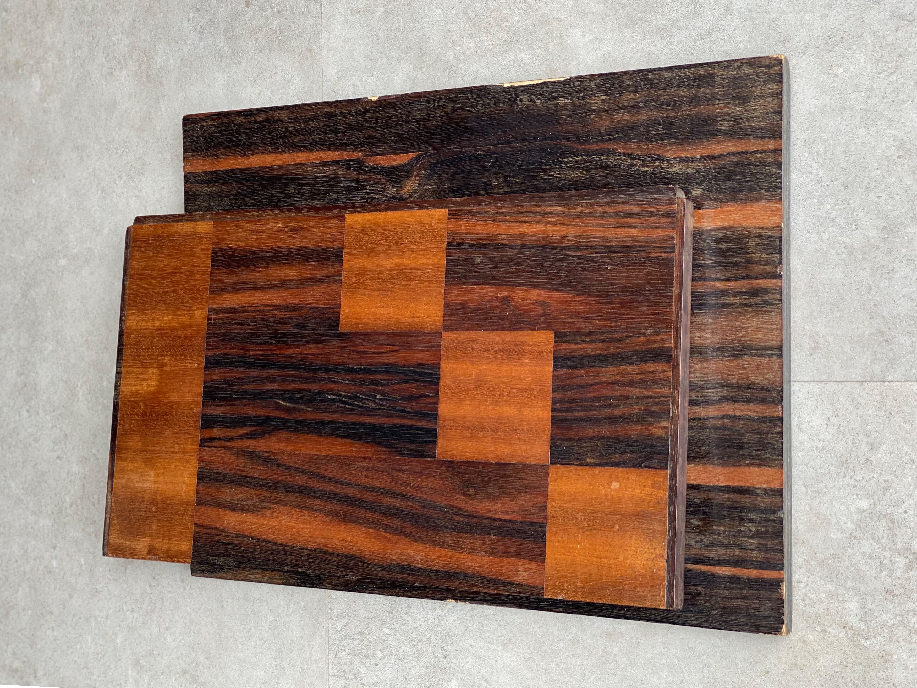 Unique art deco marquetry wall magazine rack / newspaper holder