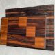Unique art deco marquetry wall magazine rack / newspaper holder