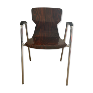chaise en contreplaqué eromes OBO avec accoudoirs