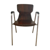 Chaise en contreplaqué Eromes OBO avec accoudoirs