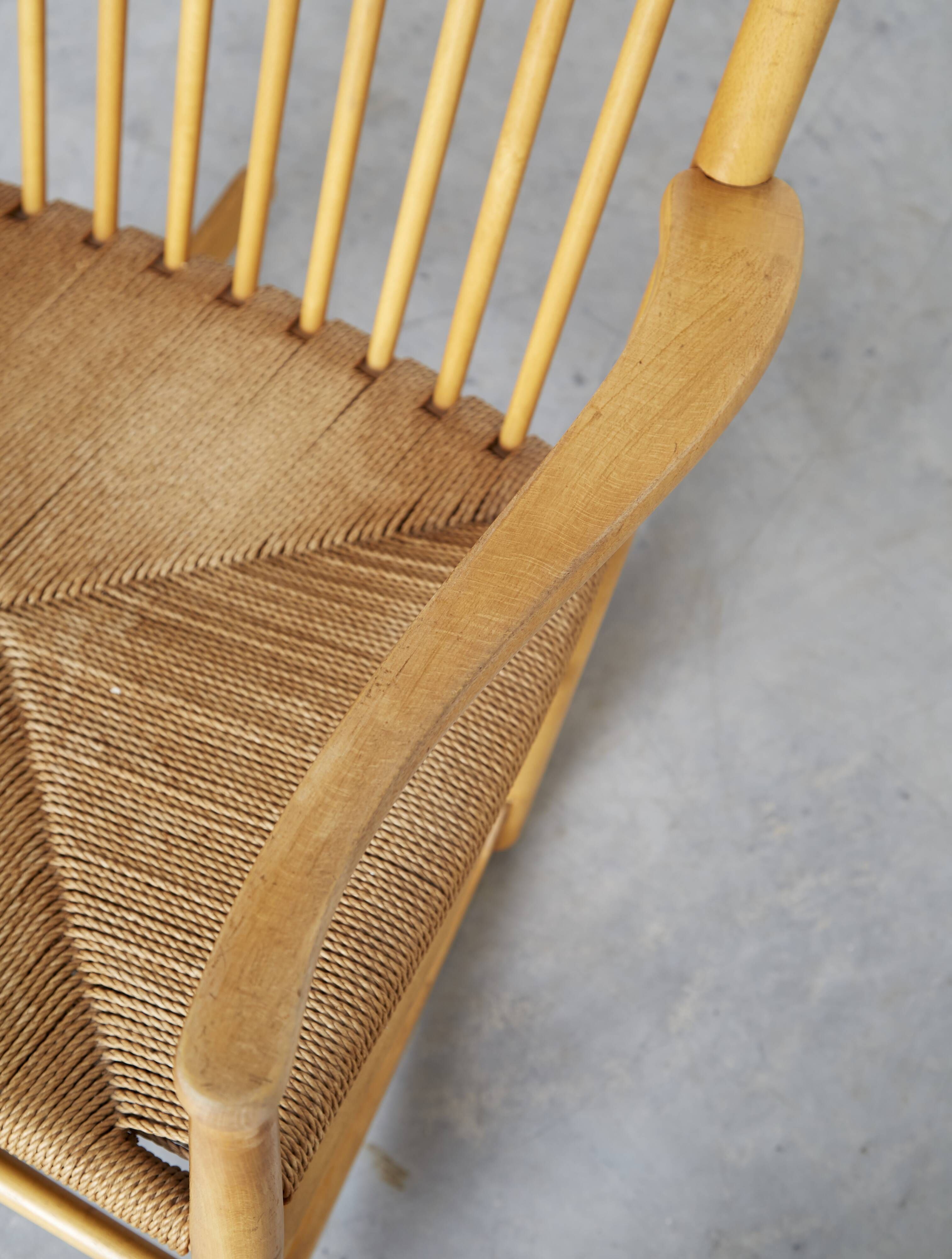 Vintage J16 Rocking Chair by Hans J. Wegner for FDB Møbler, 1960s