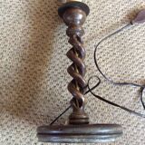 Pied de lampe en bois