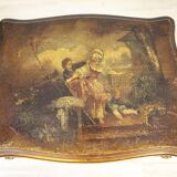 Mahogany Sewing Table with Brass Details, 1890s