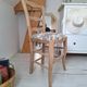 Country chair in blue toile de Jouy