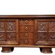 According to Charles Dudouyt: sideboard in a row in solid oak.