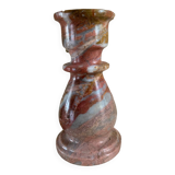Pink marble candle holder