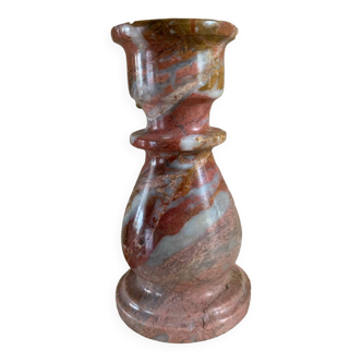 Pink marble candle holder
