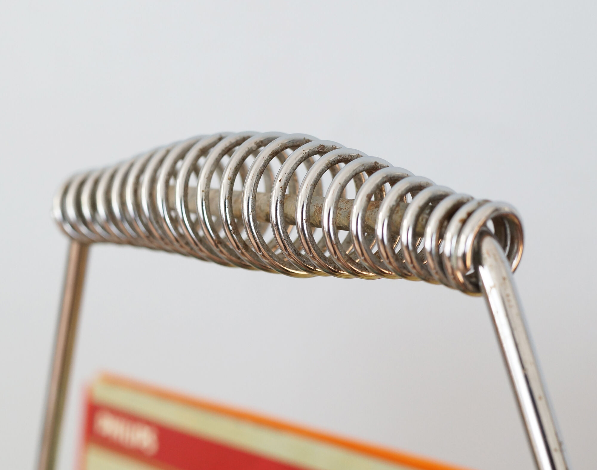 Review door in chrome metal and wood, vintage 60s