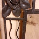 Art deco mirror in wrought iron