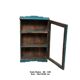 Vitrine en teck ancien (patine bleue)