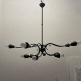 Italian Bronze Green Chandelier 1950’s