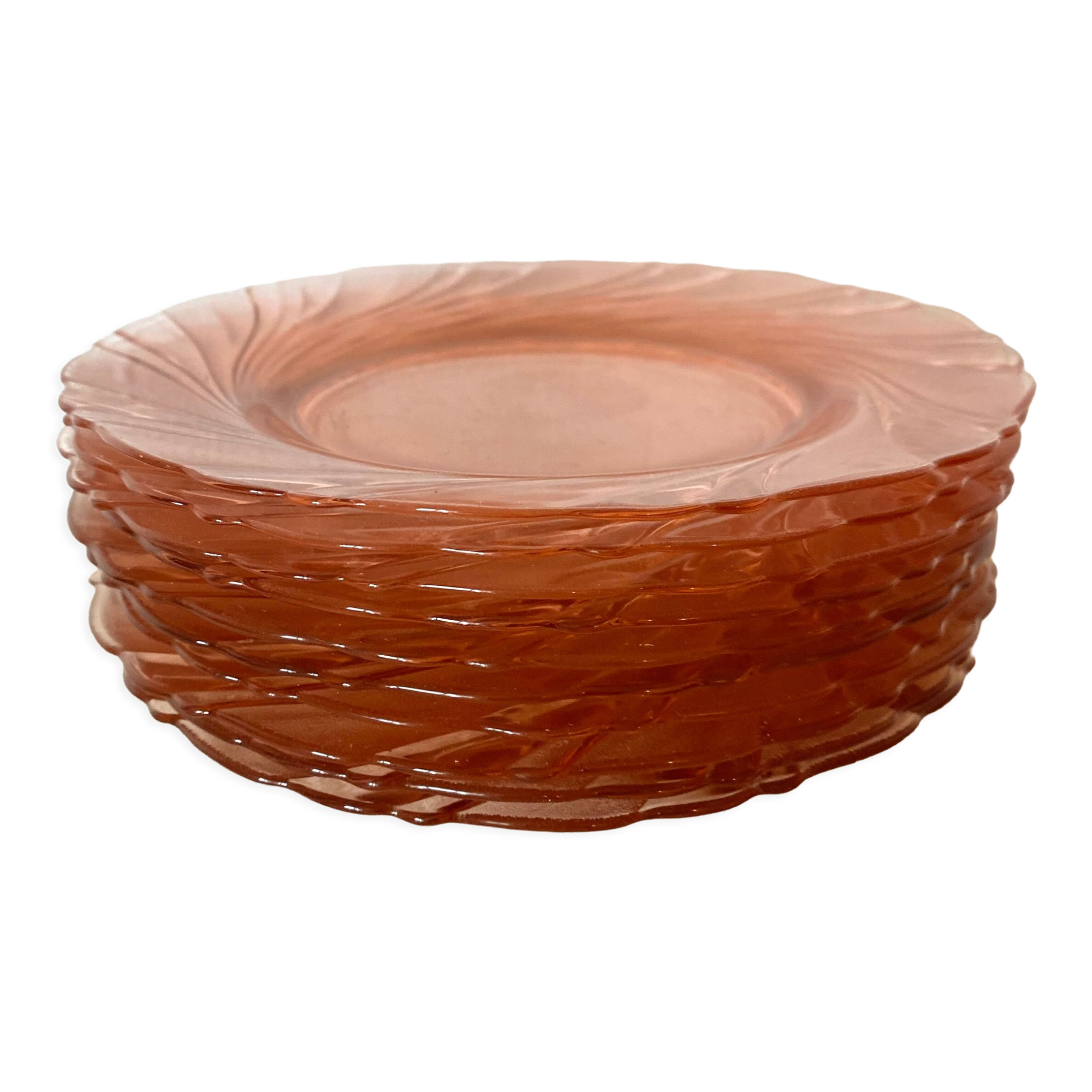 10 vintage dessert plates Vereco