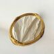Antique oval wall mirror in gold resin - 63 cm