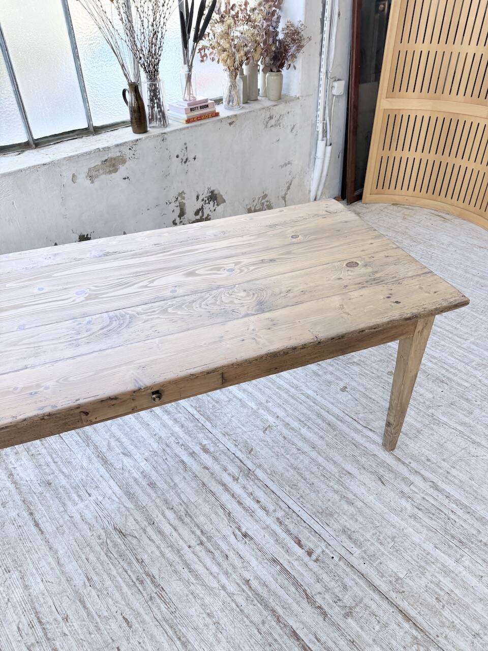 1950 pine farmhouse table 2m