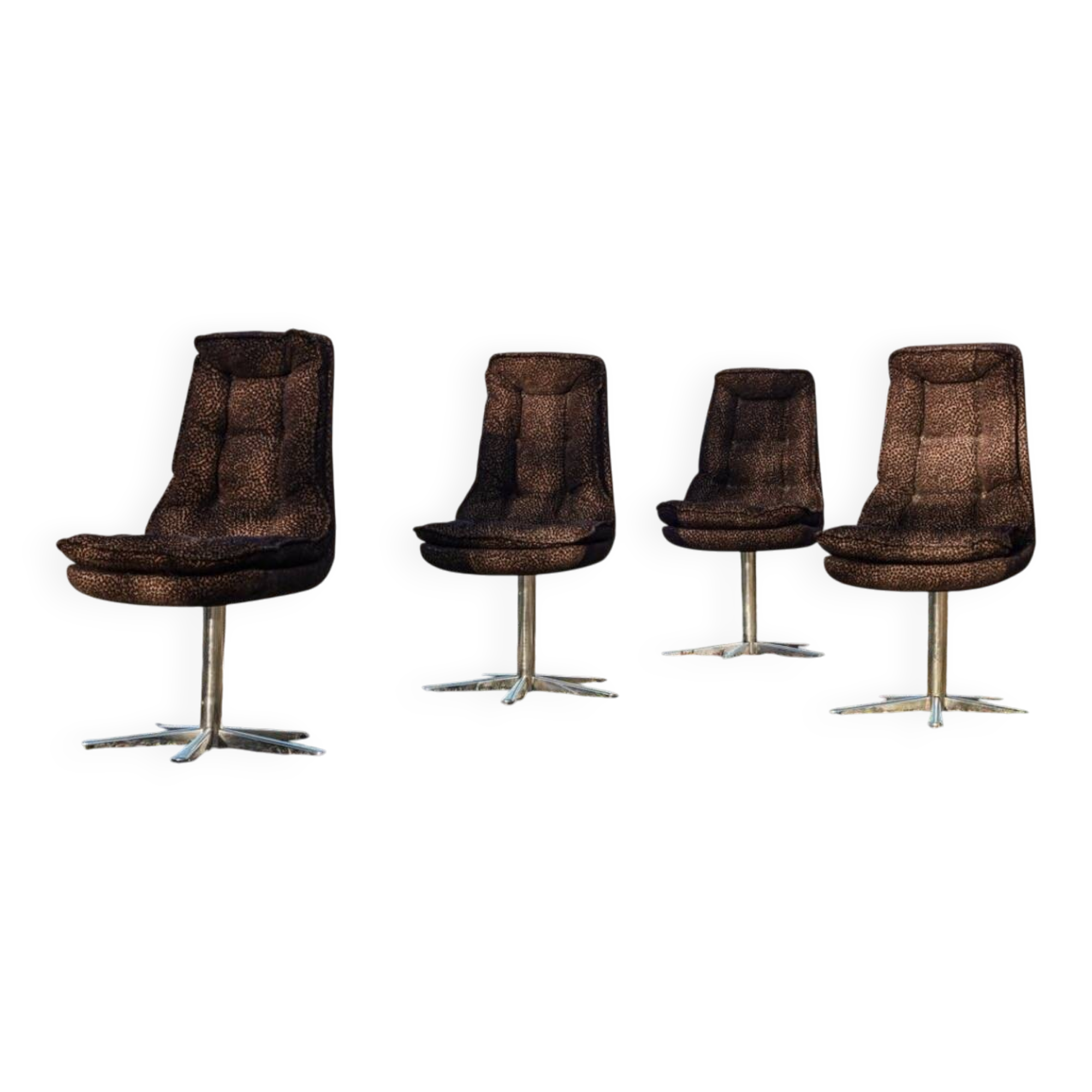Set of 4 vintage Space Age swivel chairs