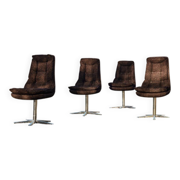 Set of 4 vintage Space Age swivel chairs