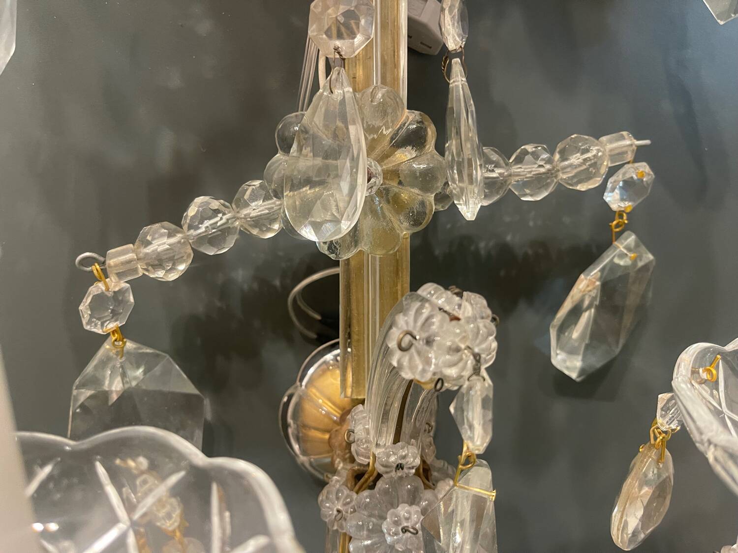 Large Maria Teresa Crystal Sconces Set of 2 1970’s