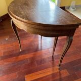 Louis XV style round or half-moon table with three extensions