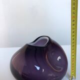 Vase verre bicolore parme
