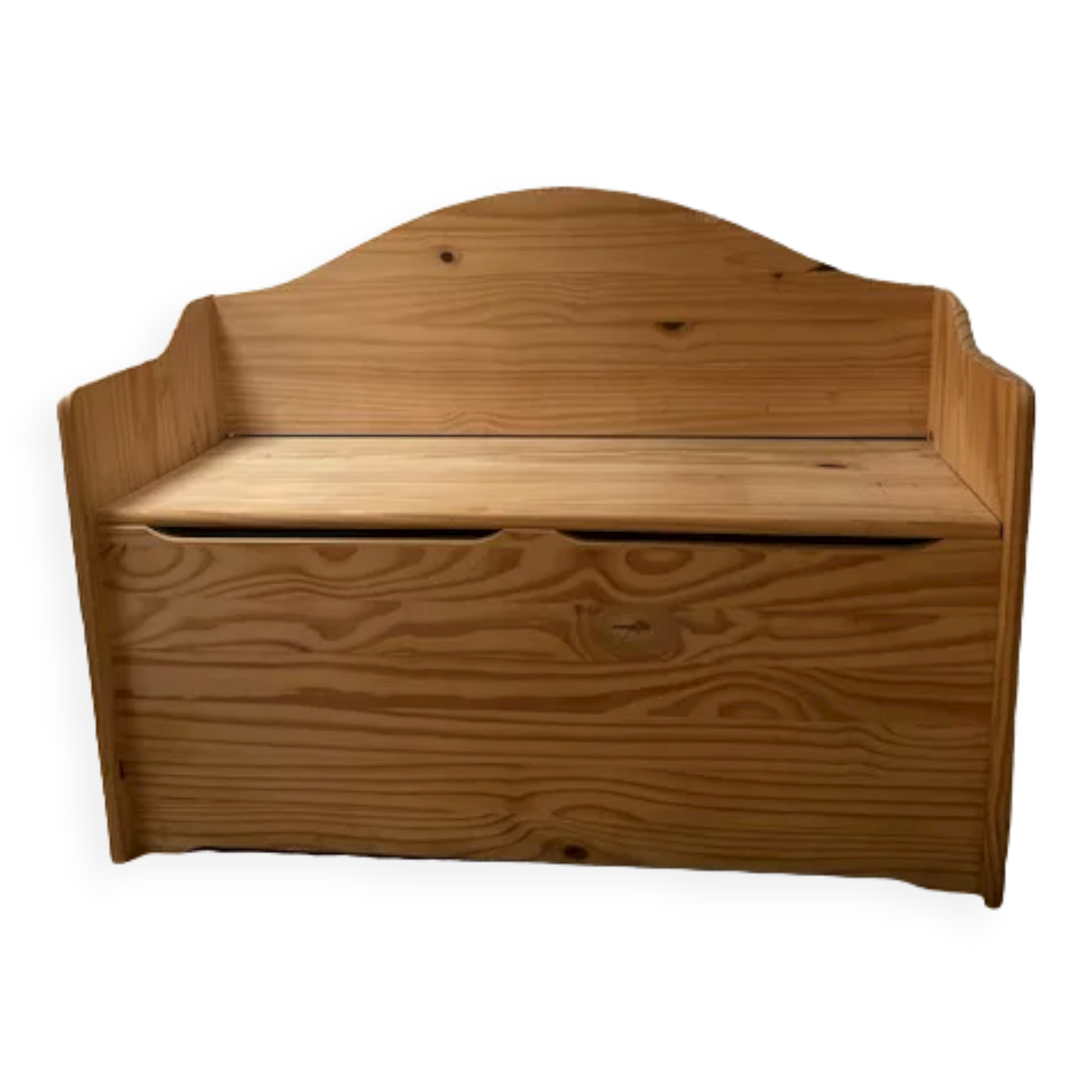Natural wood bench chest