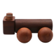 Wooden toy on wheels: caterpillar, 1970s
