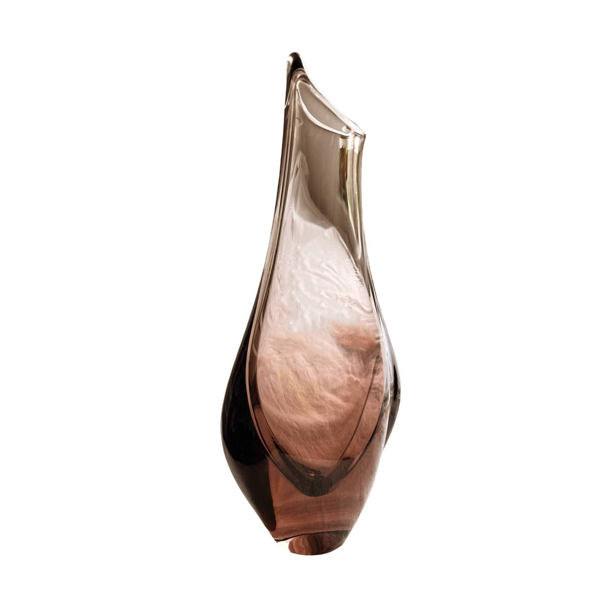 Glass vase, designed by M. Klinger, Železny Brod Sklo, Czechoslovakia, 1960