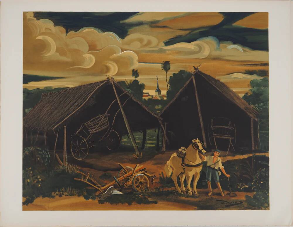 André Derain: After the Harvest, Signed Lithograph