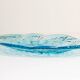 Light blue decorative glass plate, mid-century, Italy, 1960s.